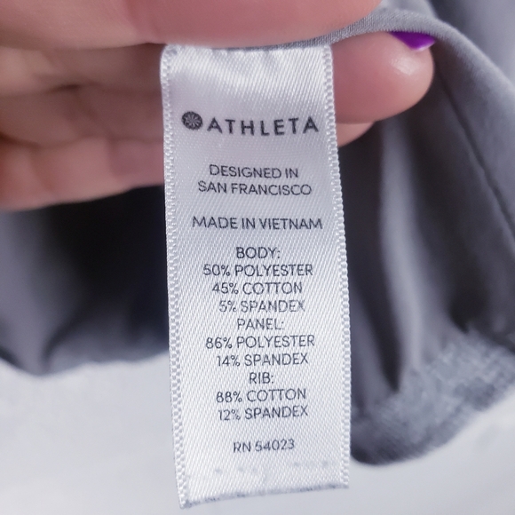 Athleta Fitted Victory Hoodie in Gray Full Zip Sweatshirt Womens Size Medium - Picture 9 of 9